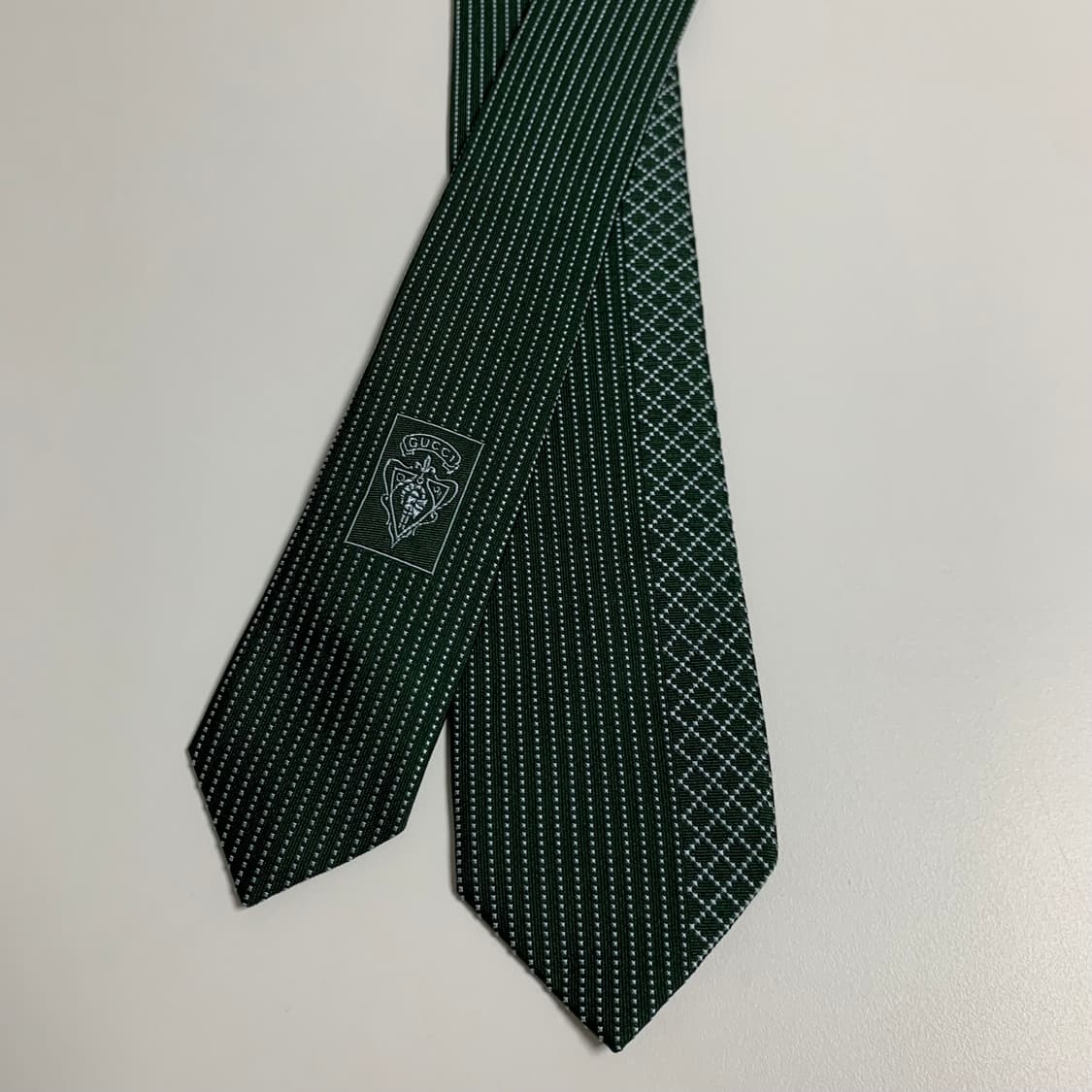 구찌(GUCCI) 슬림 내로우넥타이 명품클래식 그린컬러 최상급 5.6cm 상품이미지4