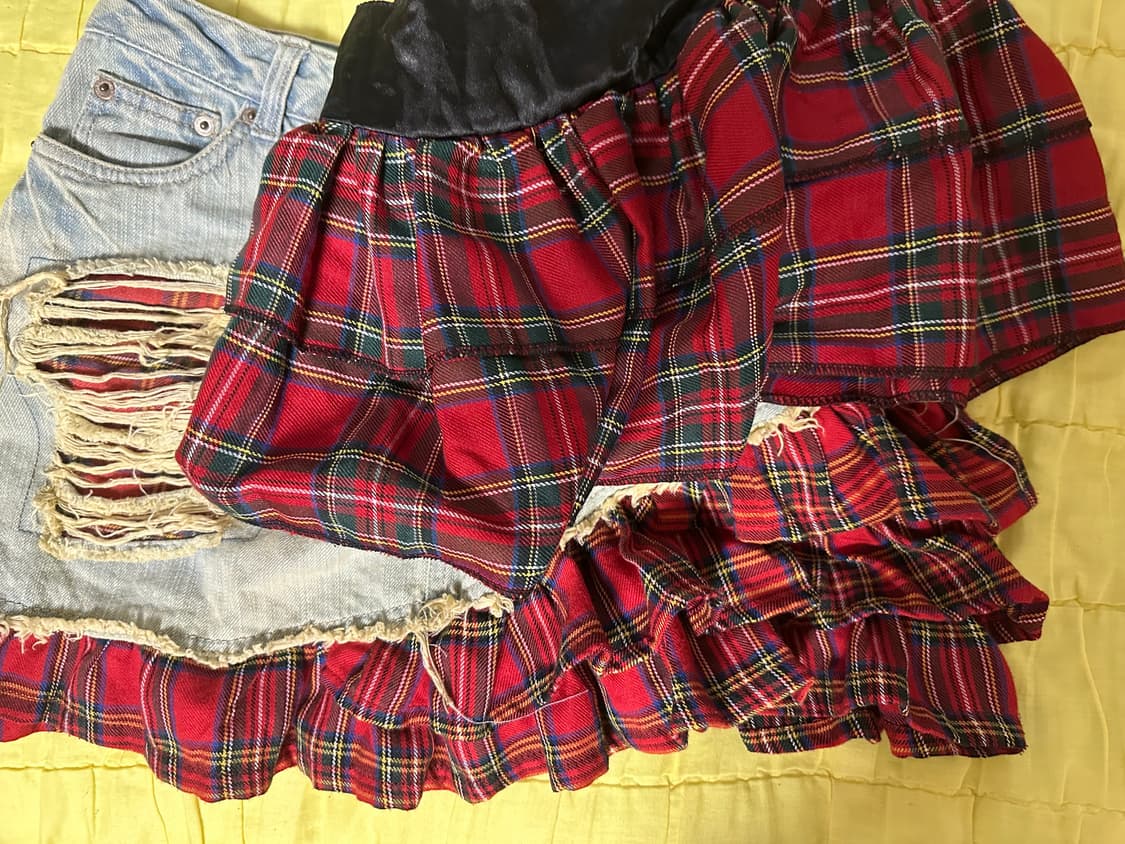 체크 패턴 세트 펑크 상품이미지2