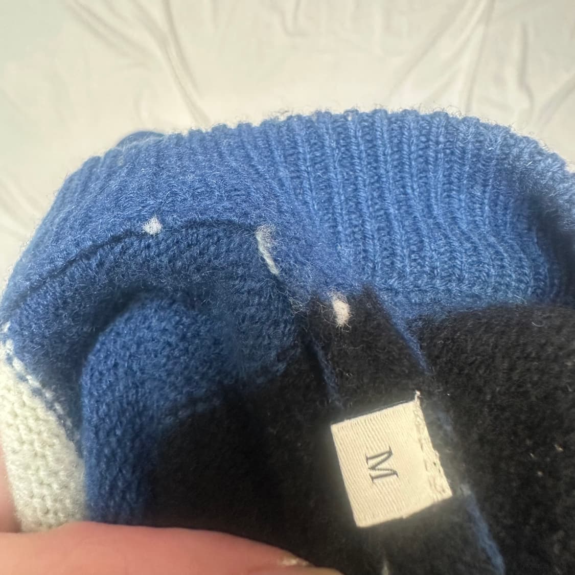 산드로 블루 스트라이프울니트 M 상품이미지4