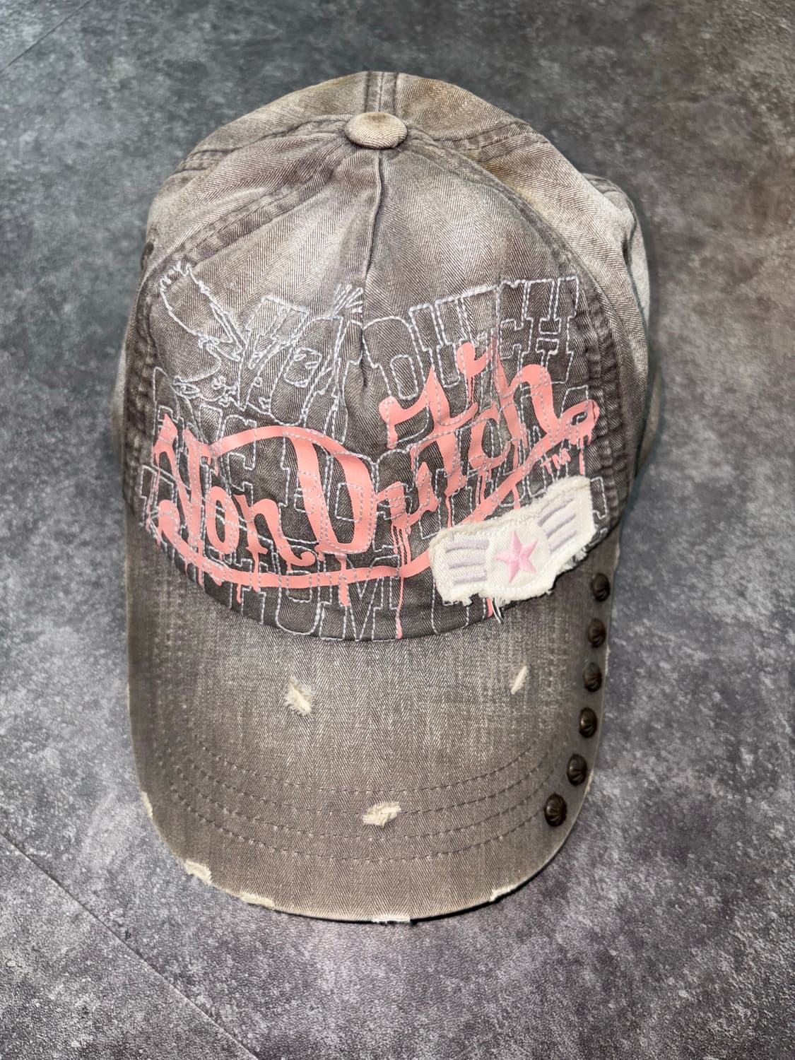 Vondutch 본더치 데미지 스터드 볼캡 상품이미지2