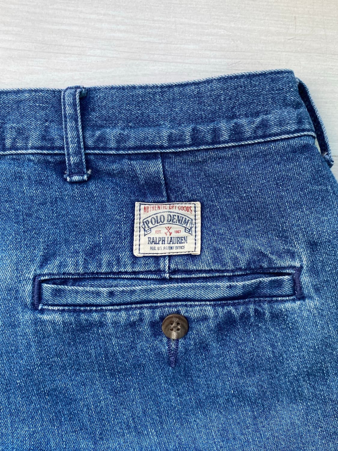 90s 폴로 랄프 로렌 투턱 플리츠 데님 38x30 usa 상품이미지6