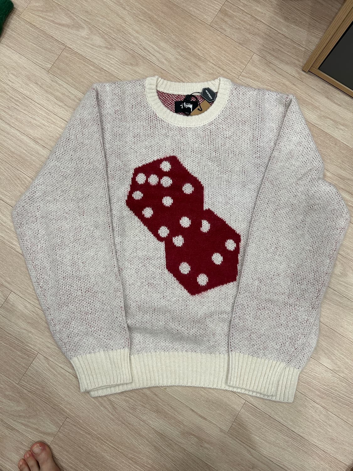 Stussy 스투시 다이스 모헤어 스웨터 니트 XL 상품이미지4