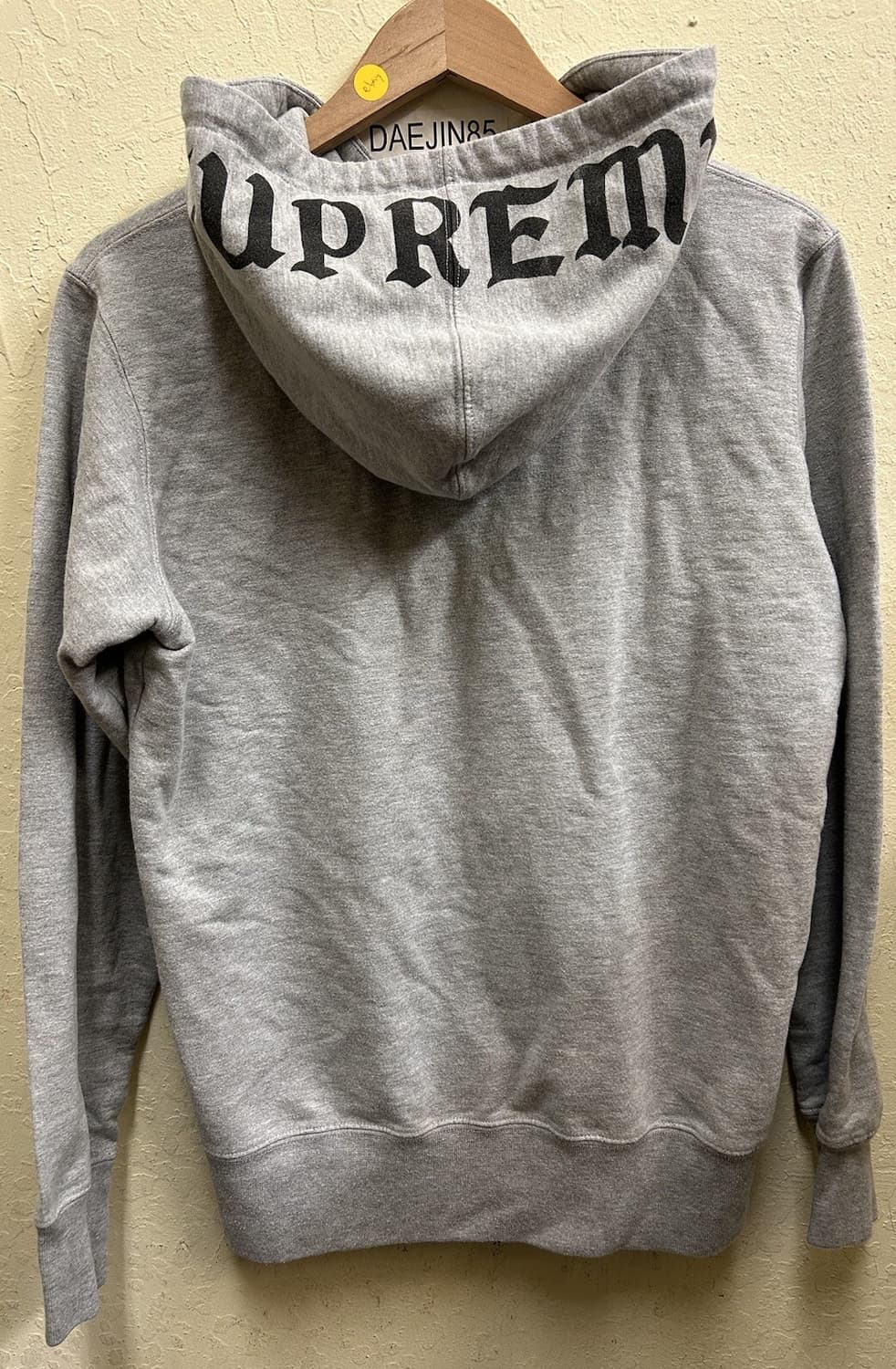 16FW 슈프림 올드 잉글리시 후드 로고 후드집업 헤더 그레이 상품이미지1