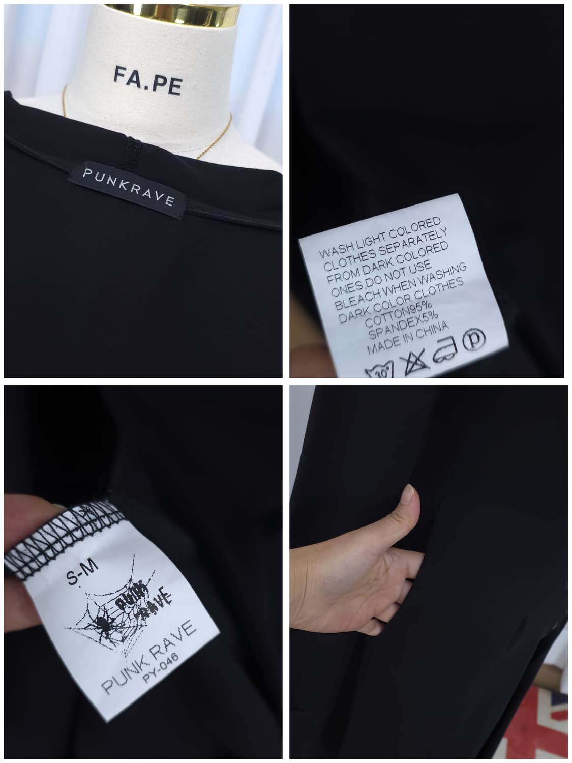 펑크레이브 후드 롱 가디건 S-M /고딕 펑크 상품이미지5