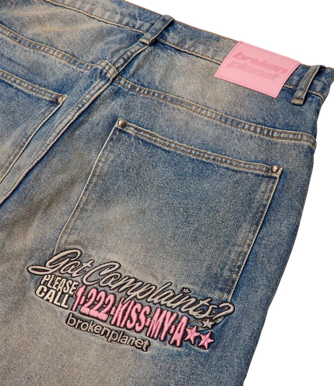 브로큰플래닛 broken planet 더블니 데님 팬츠 상품이미지6