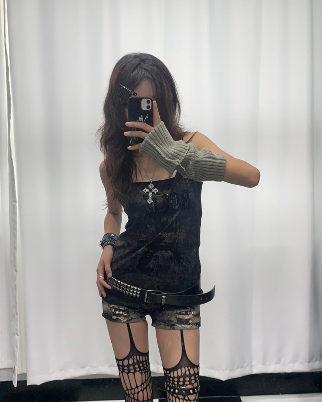 🎸데미지 블랙 데님 숏츠🎸 상품이미지1
