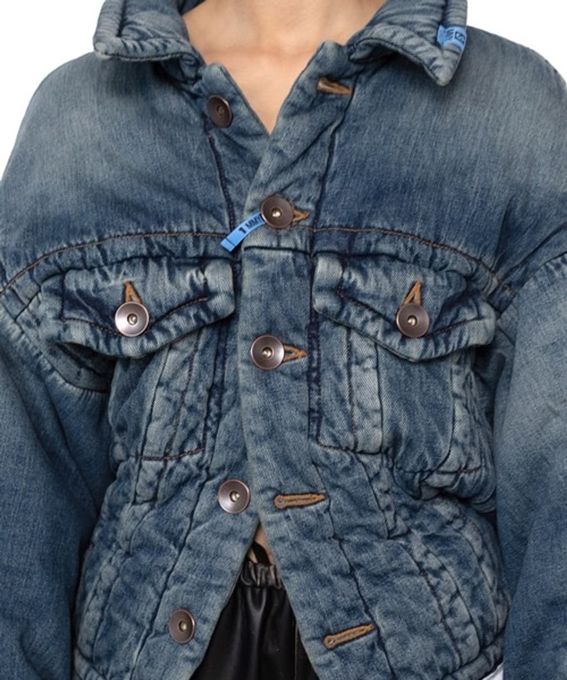 메종 미하라 야스히로 크롭 패디드 데님 자켓 36사이즈 상품이미지4