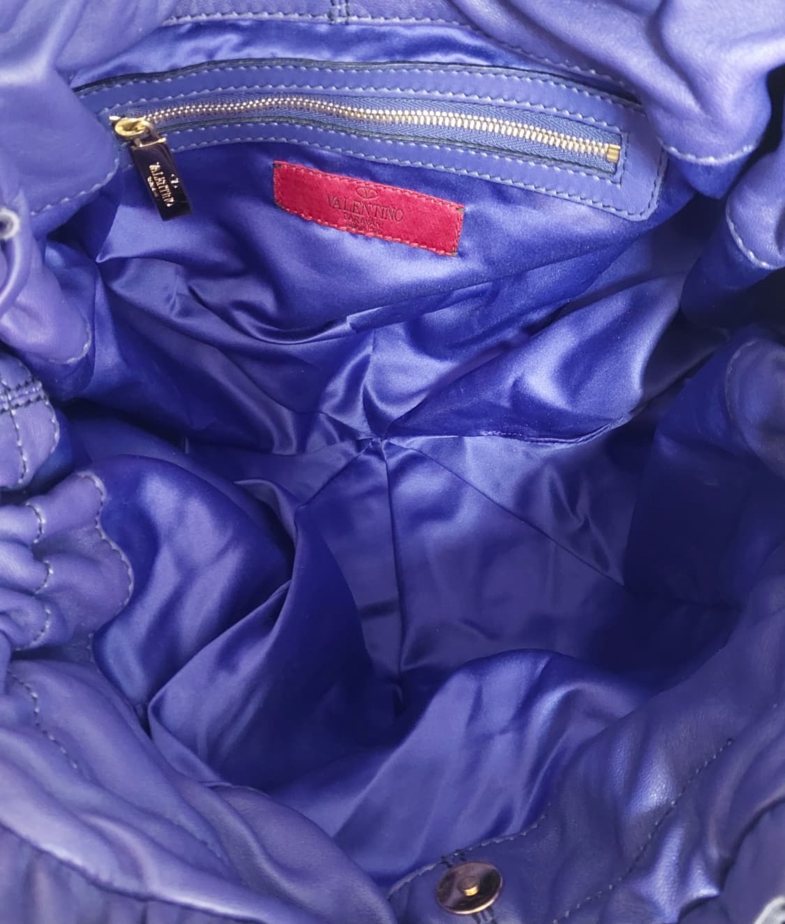 발렌티노 퍼플 레더 러플 이딜 호보백  (정품) 상품이미지9