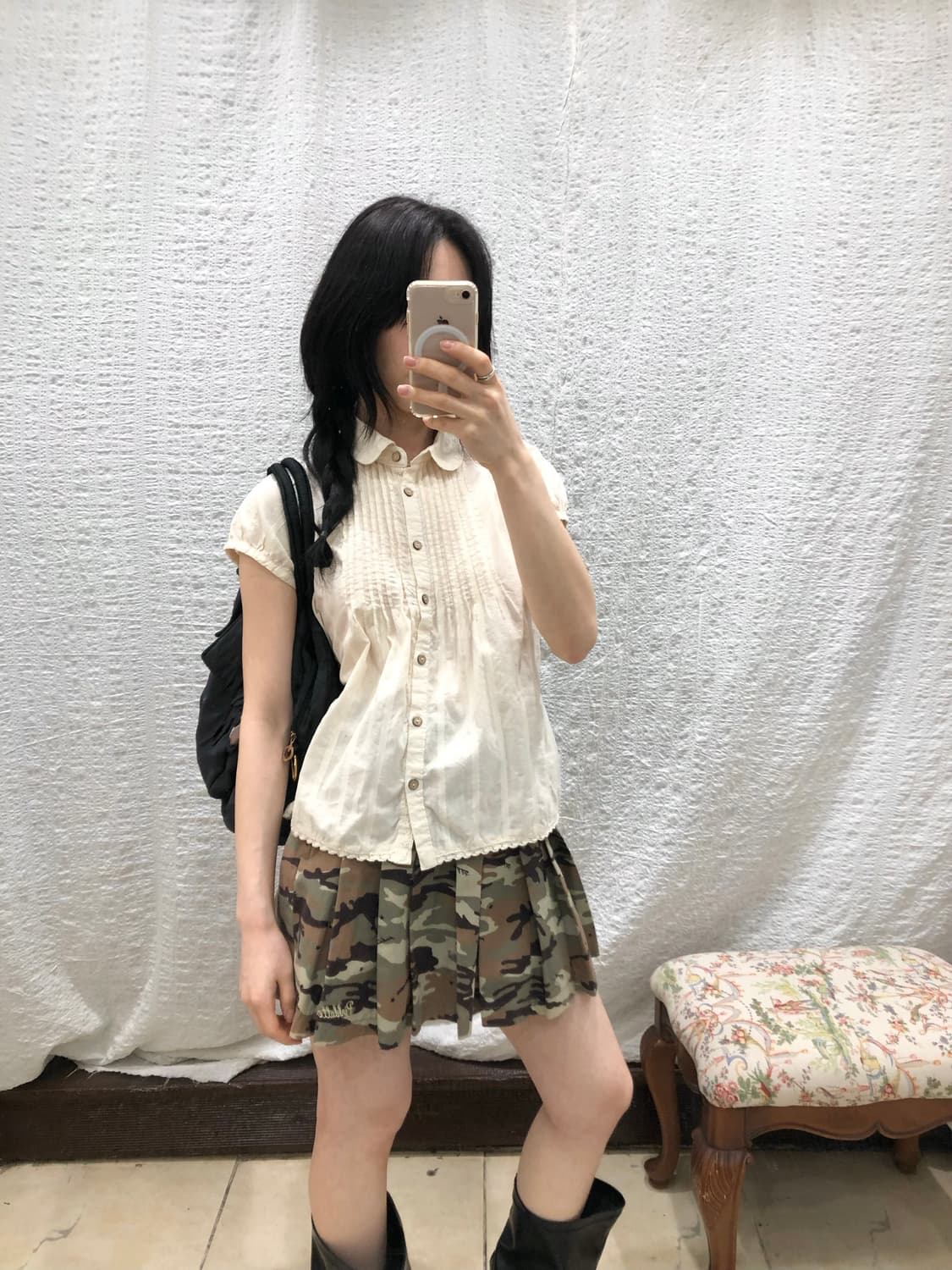 ivory lovely puff blouse 상품이미지2