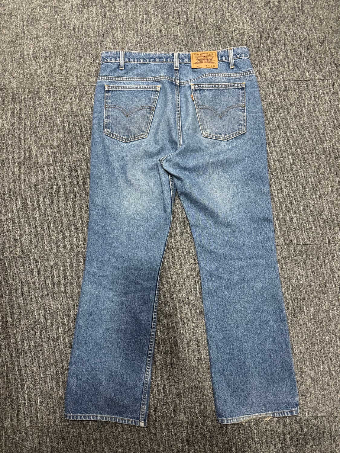 90s USA 리바이스 517 오렌지탭 미디움 워시드 데님 상품이미지6