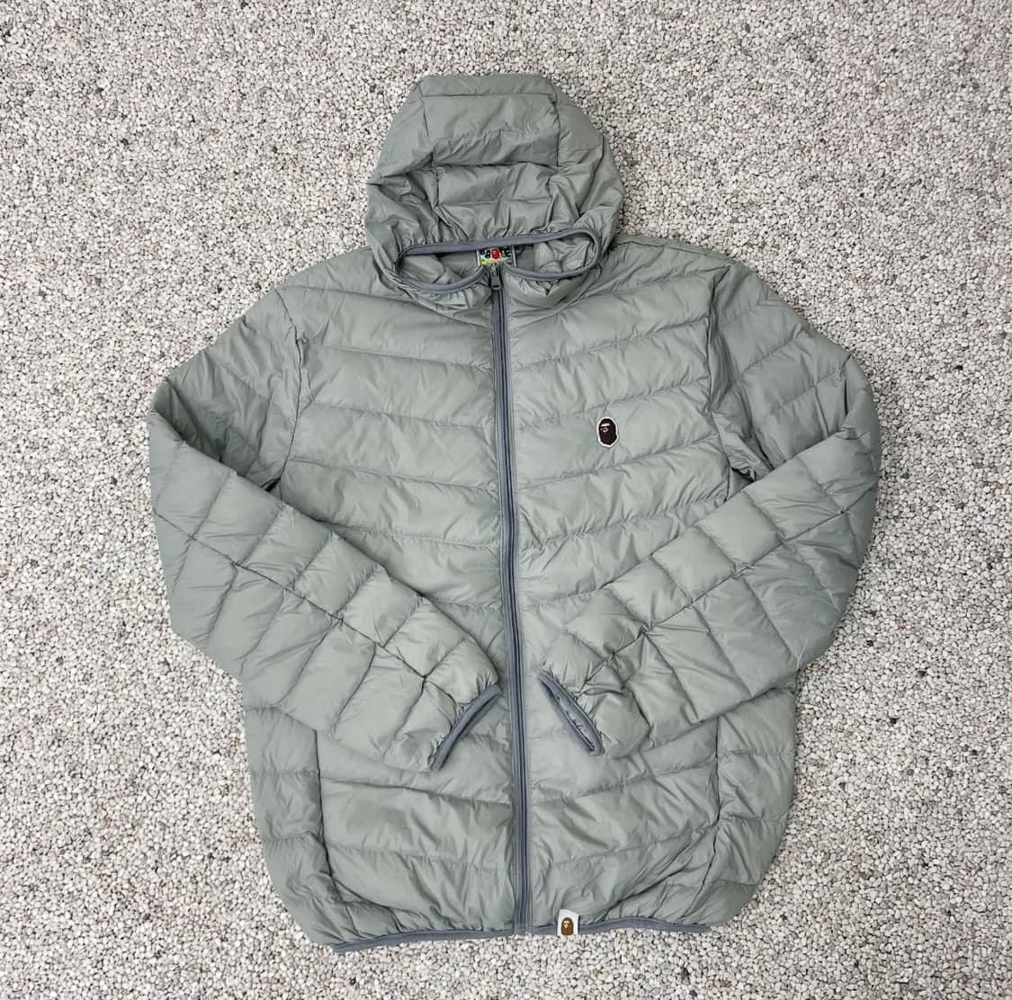 [✨새상품✨] BAPE 에이프 라이트 패딩 후드집업 그레이🐵 상품이미지1