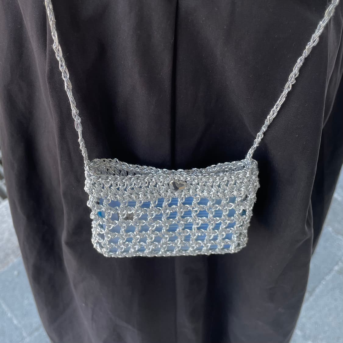 Handmade 뜨개 실버 네트 카드지갑 상품이미지10