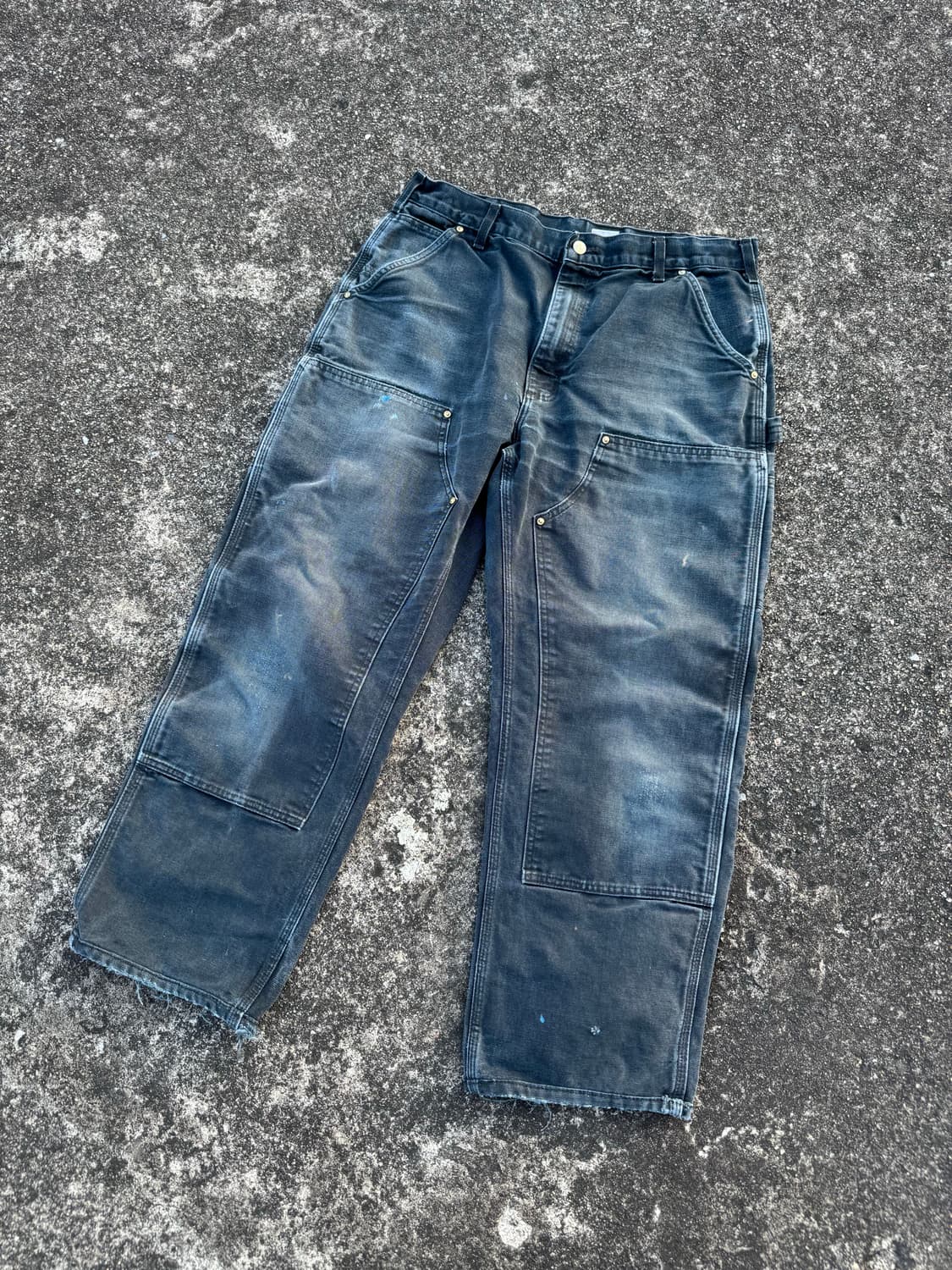 00S 빈티지 칼하트 B01  더블니 카펜터 블랙 36 상품이미지2