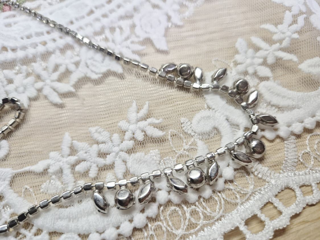 vintage) 1950s 빈티지 라인스톤 네크리스 상품이미지5