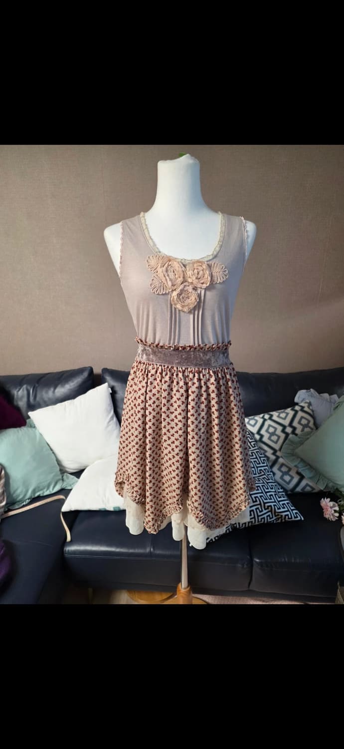 베이지장미 빈티지 원피스&7부 가디건세트 엔젤넘버555베메클혼쿄코이세이오 상품이미지2