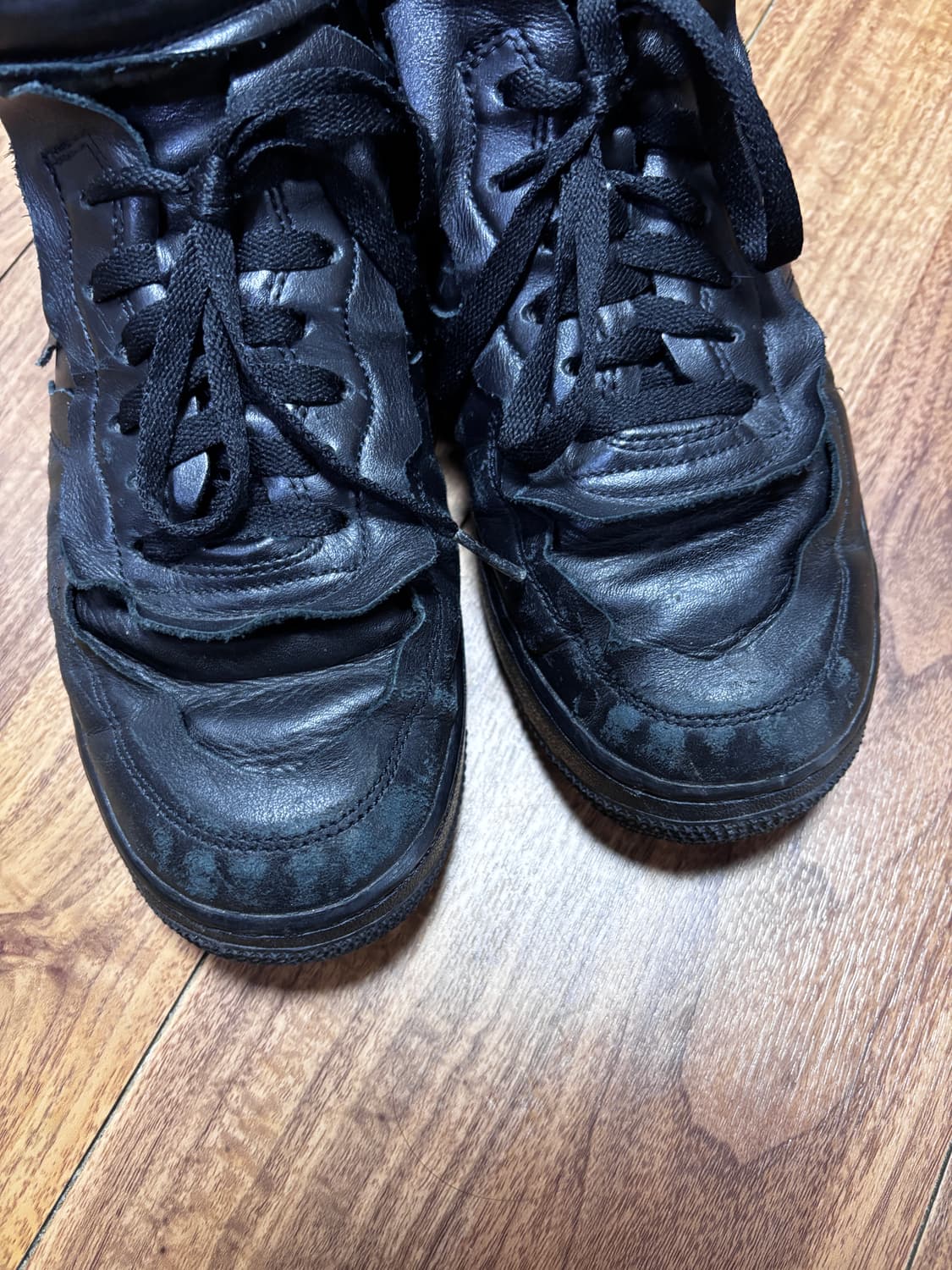 나이키 x 꼼데가르송 옴므 플러스 에어포스 미드 블랙 상품이미지3