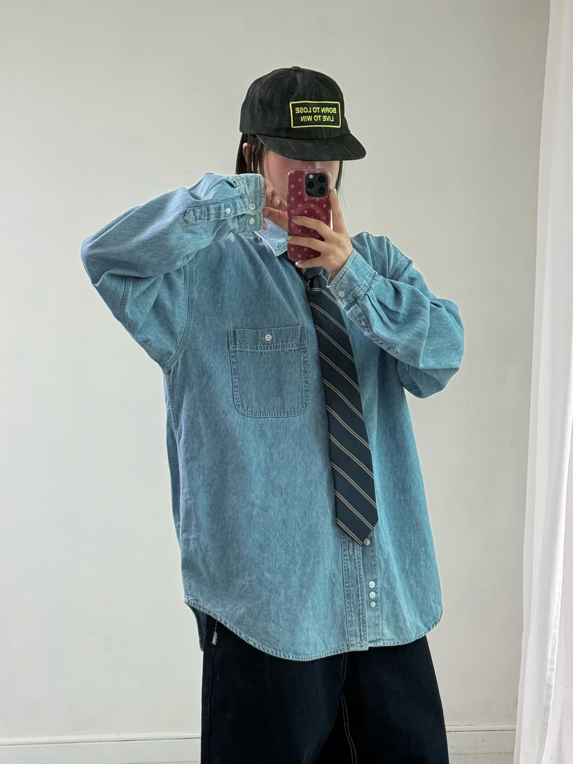 90's 디즈니 자수 데님셔츠 상품이미지4
