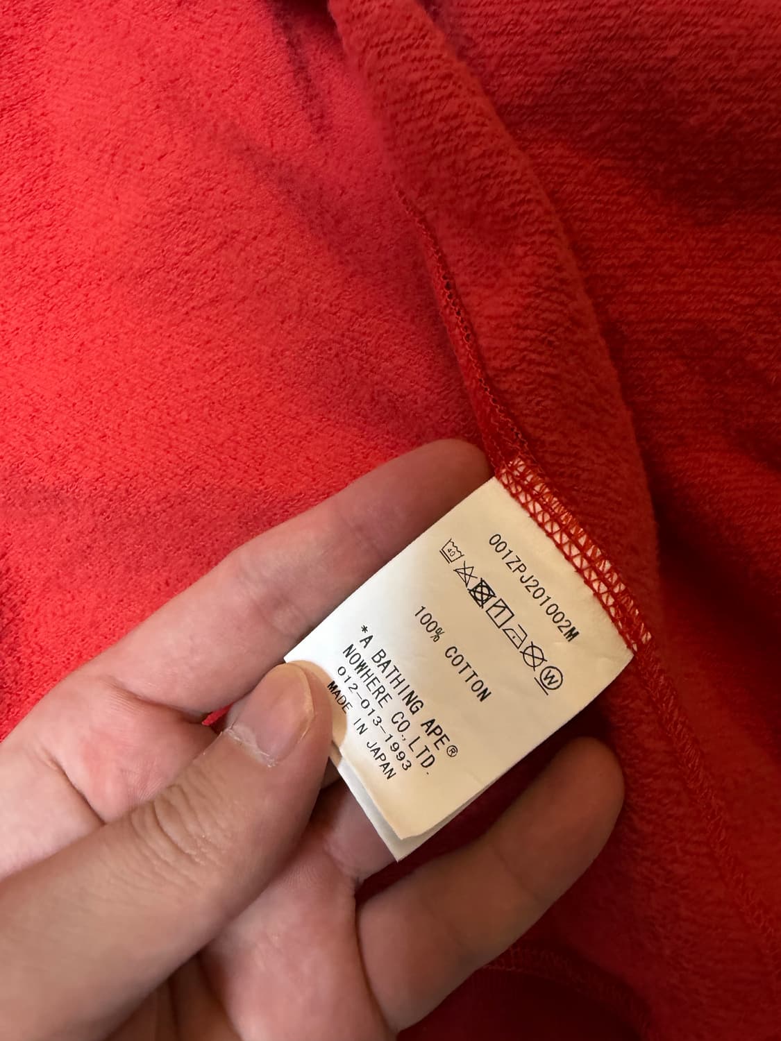 베이프 샤크 후드 레드 xl 상품이미지5