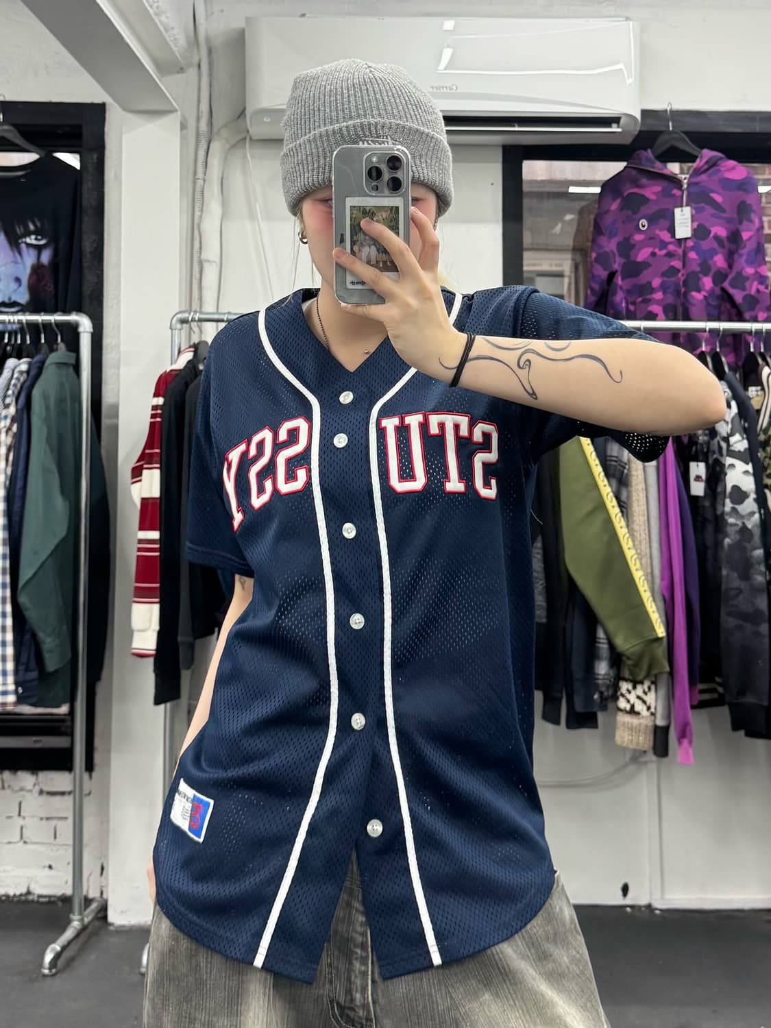 스투시 메쉬 베이스볼 셔츠 상품이미지4