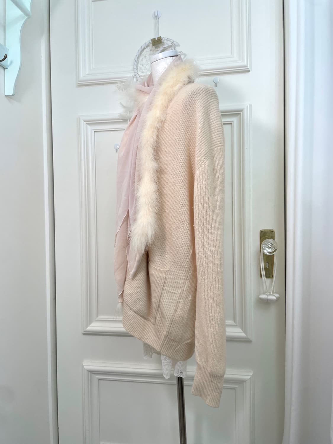 coral basic loose over cardiagn&lace sli 상품이미지9