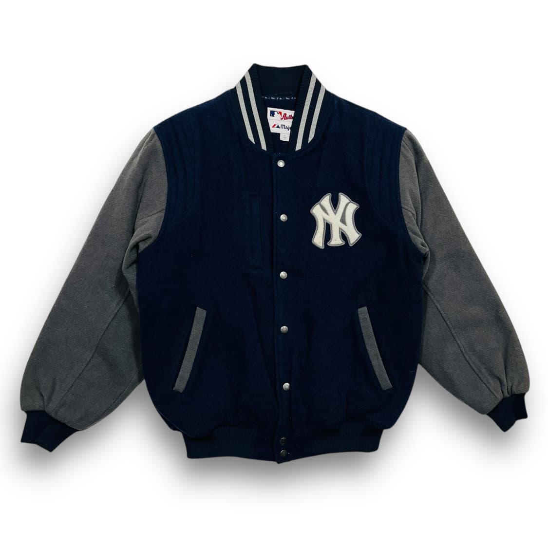 마제스틱 양키즈 로고 올드스쿨 힙합 울 바시티 상품이미지3