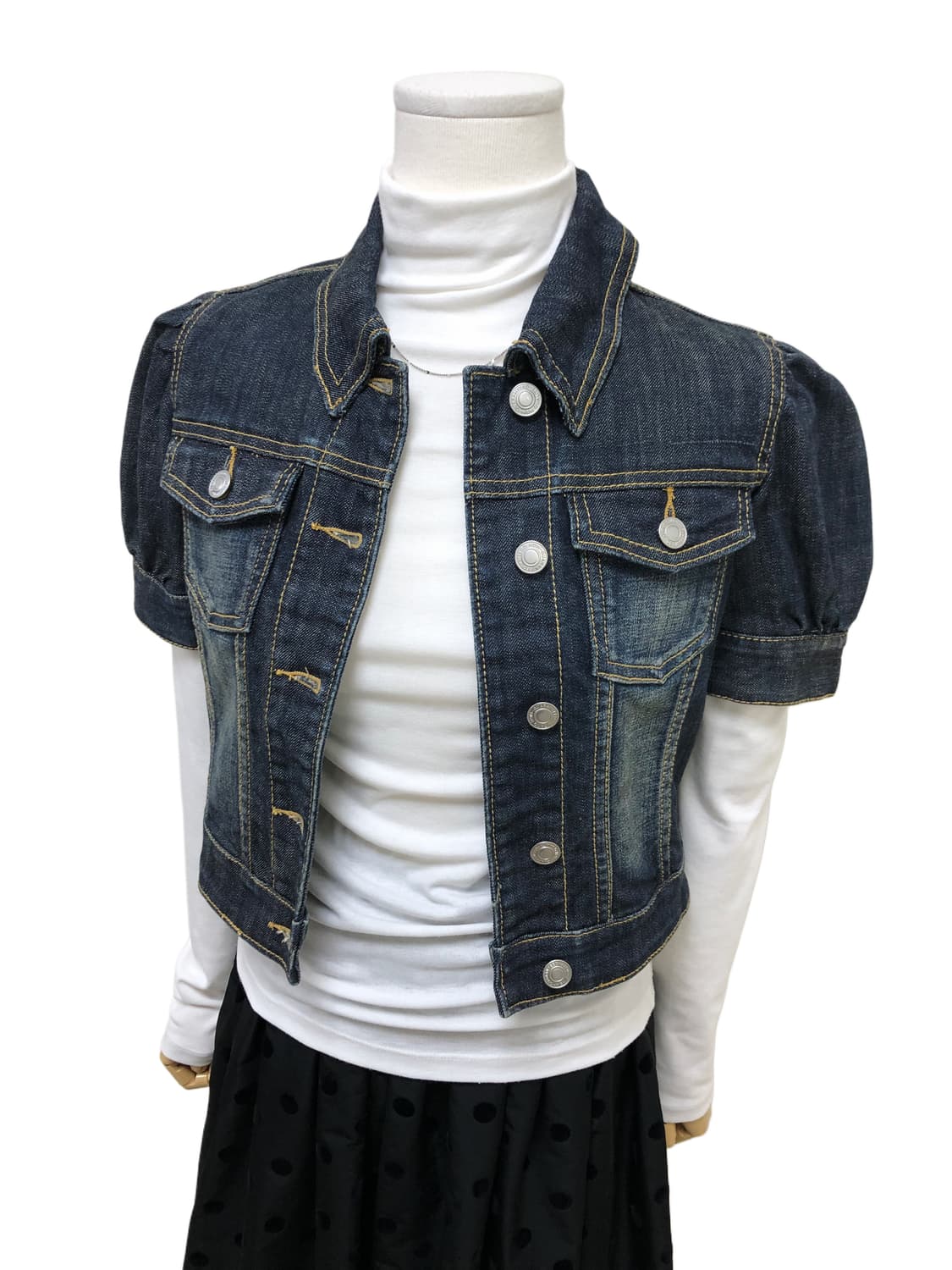 빈티지 반팔 청자켓 상품이미지6