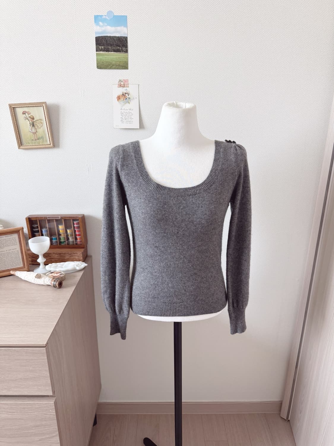 캐시미어 크롭 니트 상품이미지1