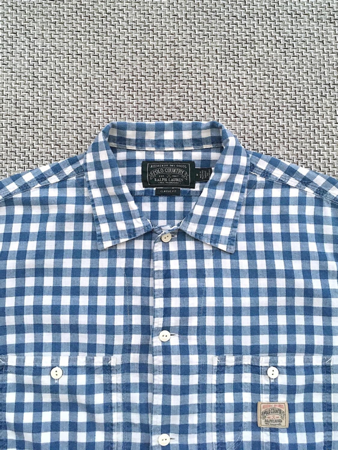 Blue gingham check workshirts 상품이미지1