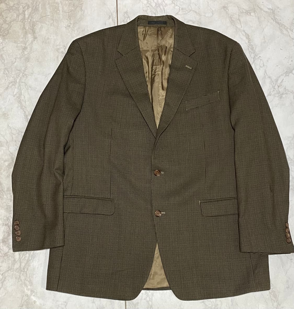 랄프로렌 헤링본 체크 브라운 블레이져 자켓 110 상품이미지1