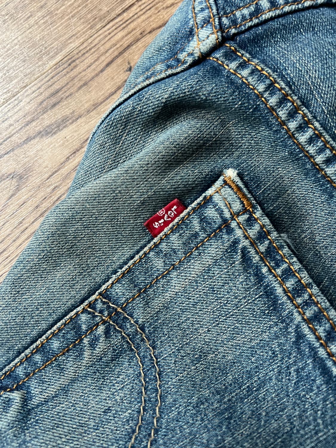 [36]00's 리바이스 USA 501 빈티지 워싱 데님 팬츠 상품이미지8