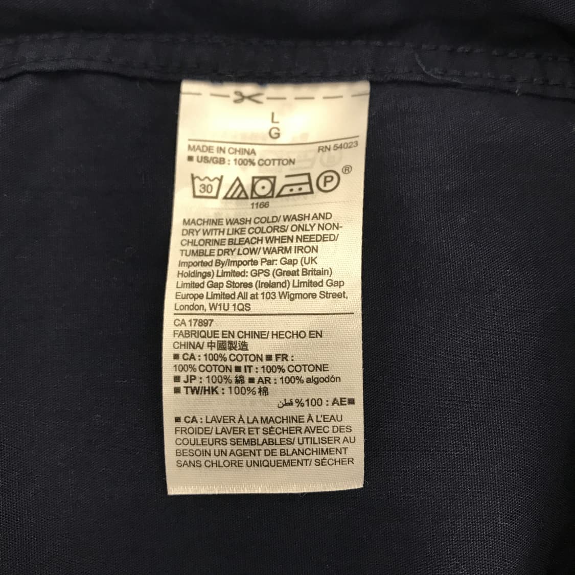 GAP 갭 스탠다드핏 페이퍼 반팔셔츠 [L] 상품이미지5