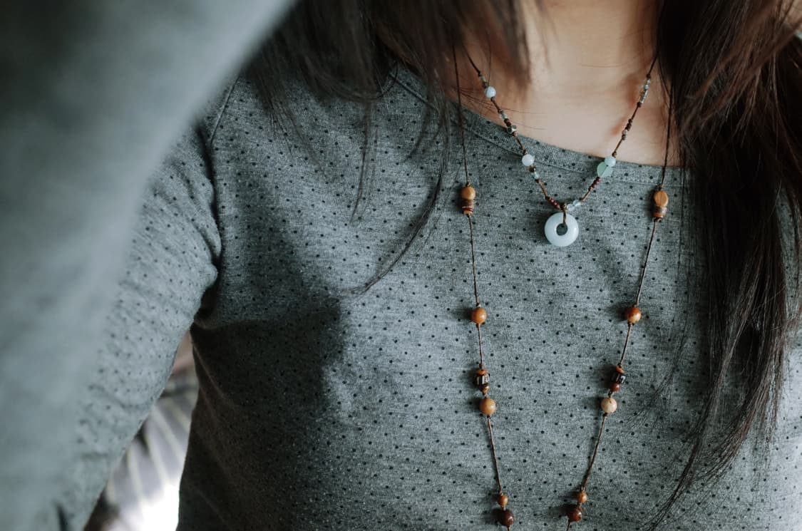 mint donut necklace 민트 도넛 핸드메이드 목걸이 상품이미지3