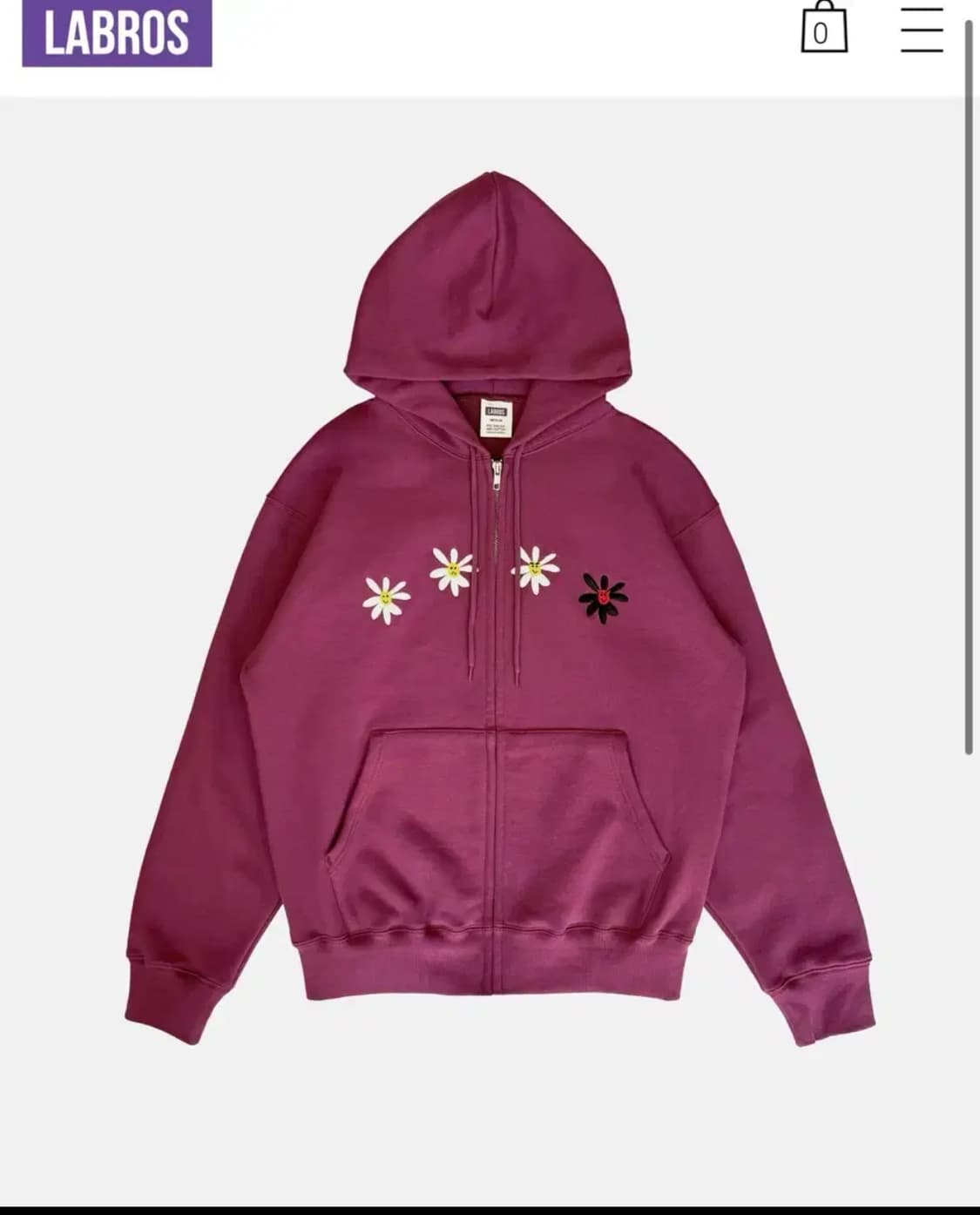 라브로스 데이지 후드집업 XL 상품이미지2