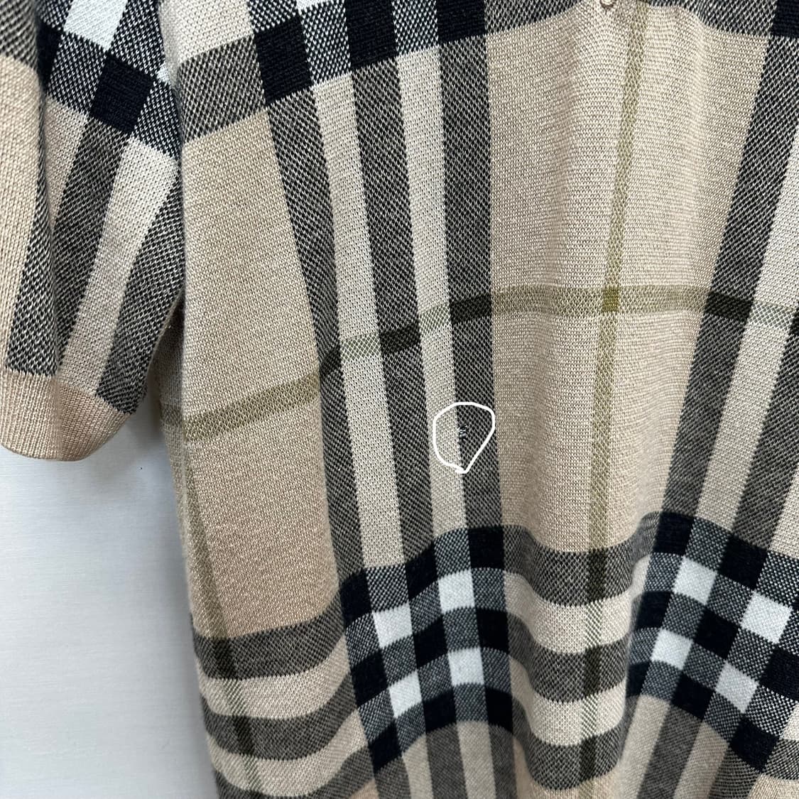 버버리 체크 니트 카라 반팔티 (95 100) 상품이미지8