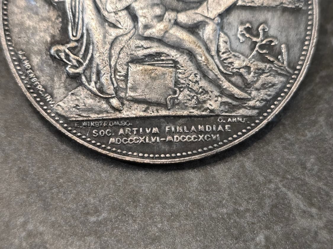 1896년 Finland 예술가 협회 50주년 기념 메달 상품이미지7