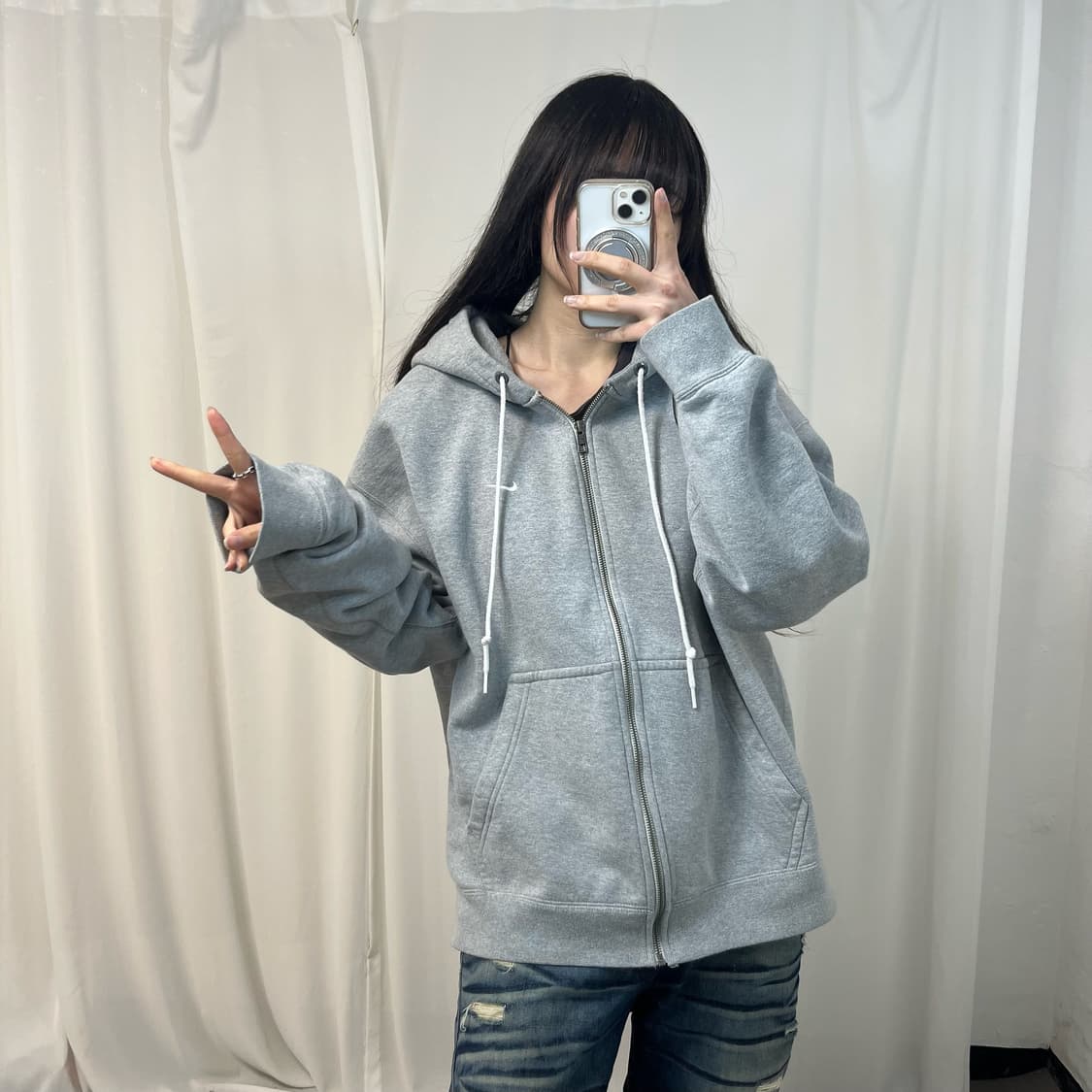 Nike NRG solo swoosh zip-up hoodie 상품이미지2