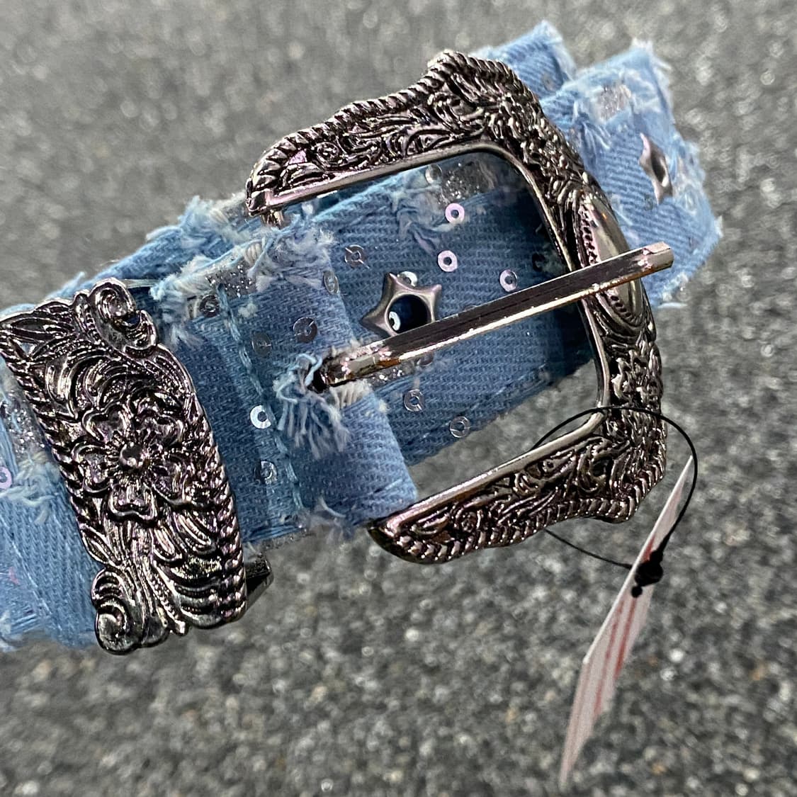 빈티지 y2k 디트로이트 데님 벨트 B3755 상품이미지3