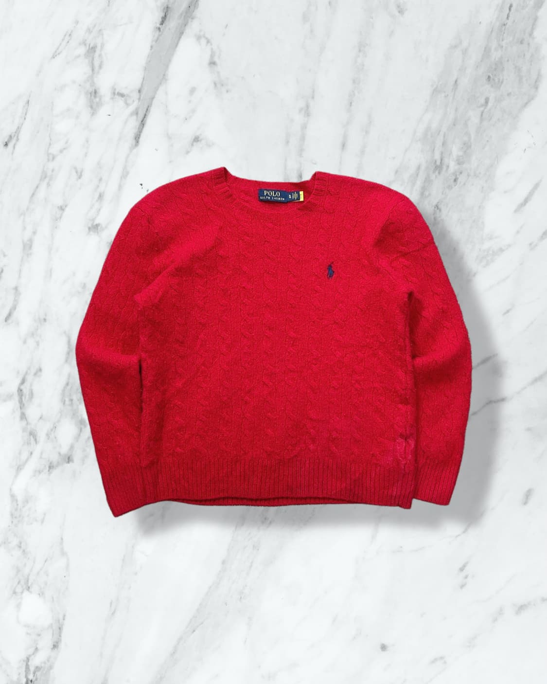 폴로 랄프로렌 레드 케이블 울 니트 스웨터  상품이미지1