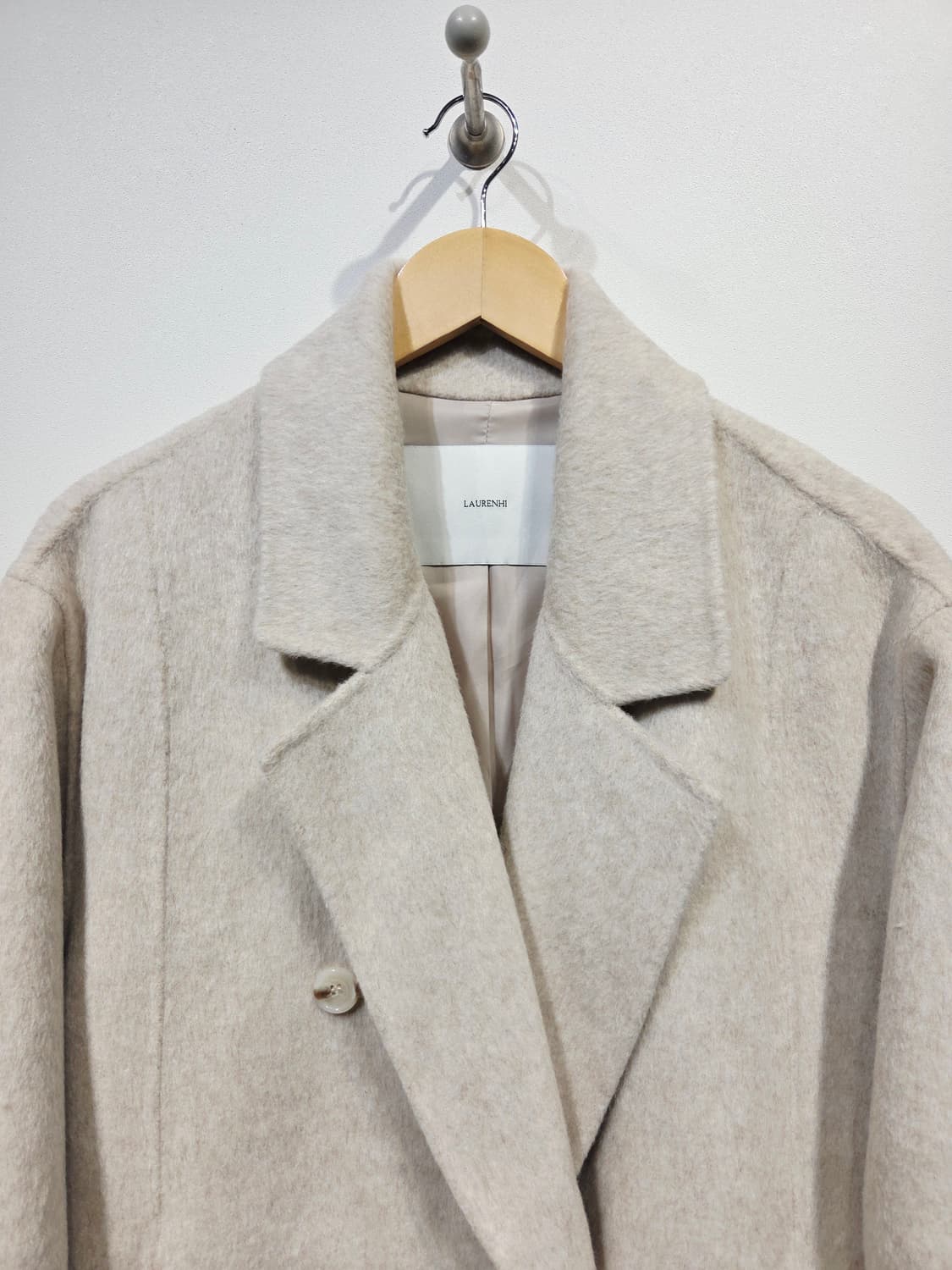 LAURENHI 로렌하이 퓨어 뉴 울 100% 더블 롱 코트 상품이미지3