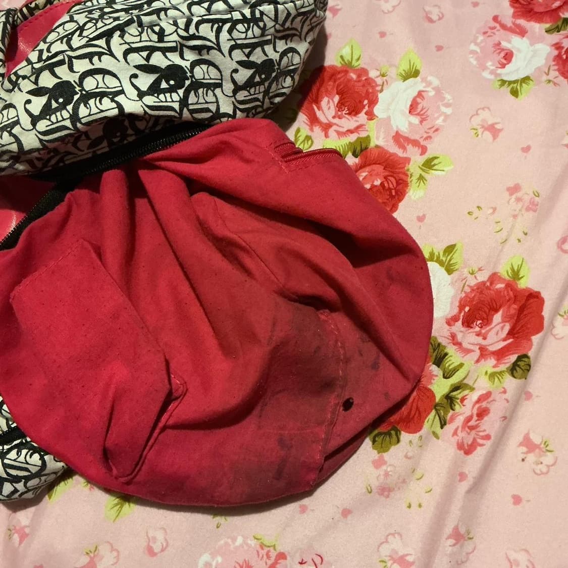 Y2K 플레이보이 핑크/블랙 모노그램 호보백 데드스탁 상품이미지4