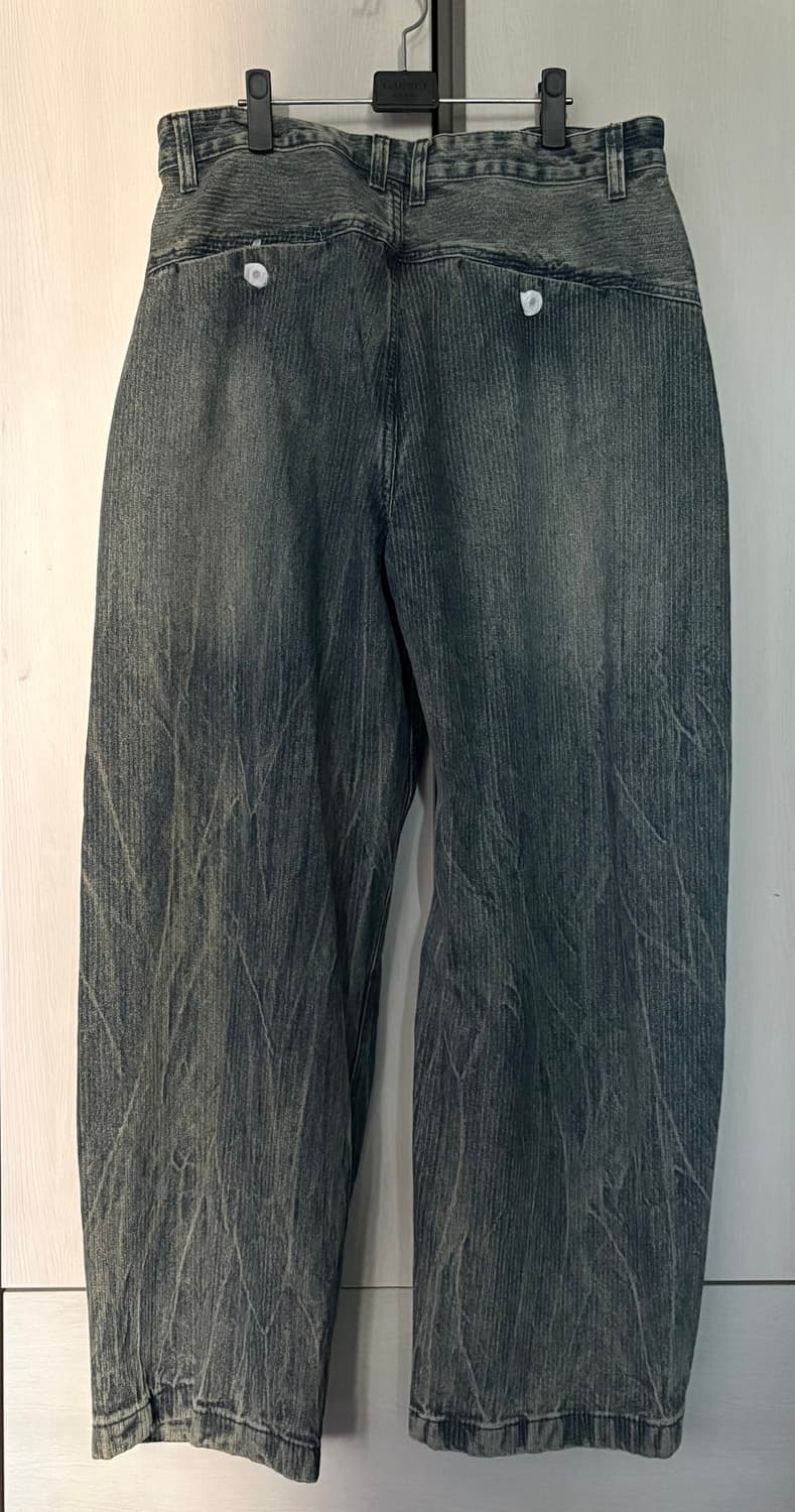 후브스 - 커브드 립 데님 팬츠 [페이드 블루] 상품이미지2