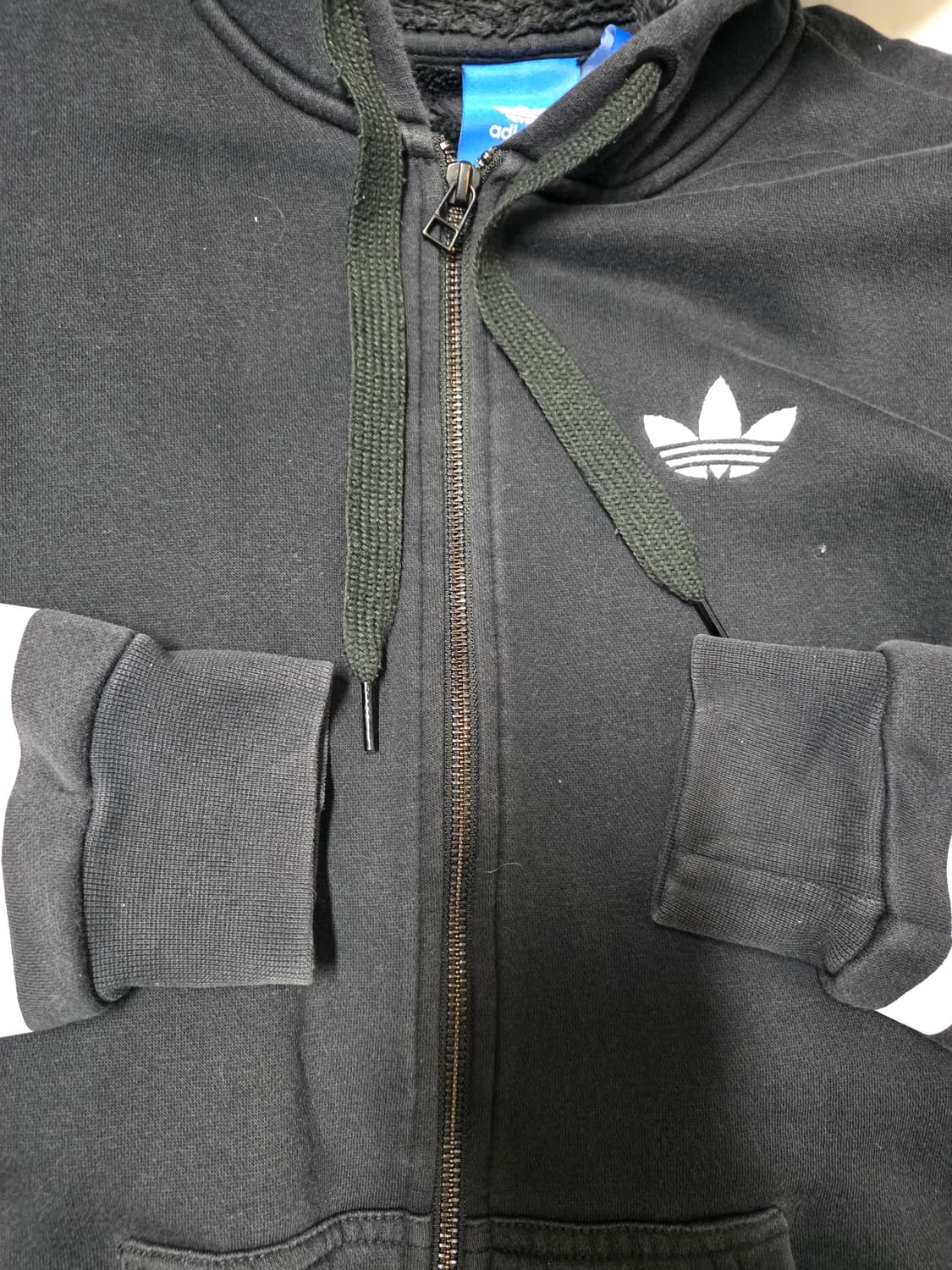 아디다스 블랙 후리스 후디 집업 95 (실측 67/45) 상품이미지4