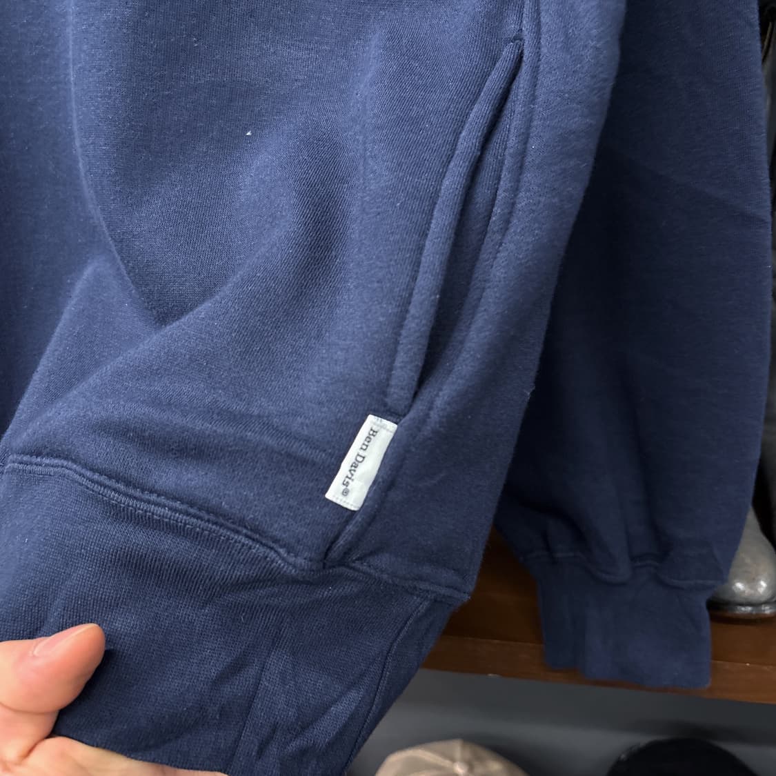 밴 데이비스 워크웨어 하프집업 기모 스웻셔츠 히든포켓 N703 상품이미지5