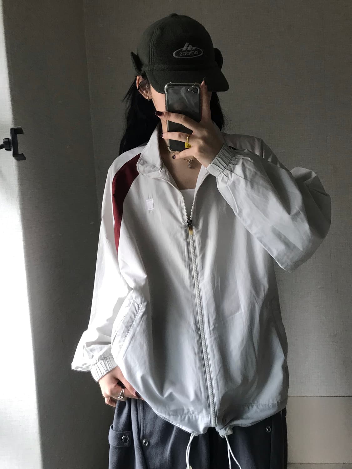 나이키 00s 아이보리 버건디 바람막이 상품이미지3