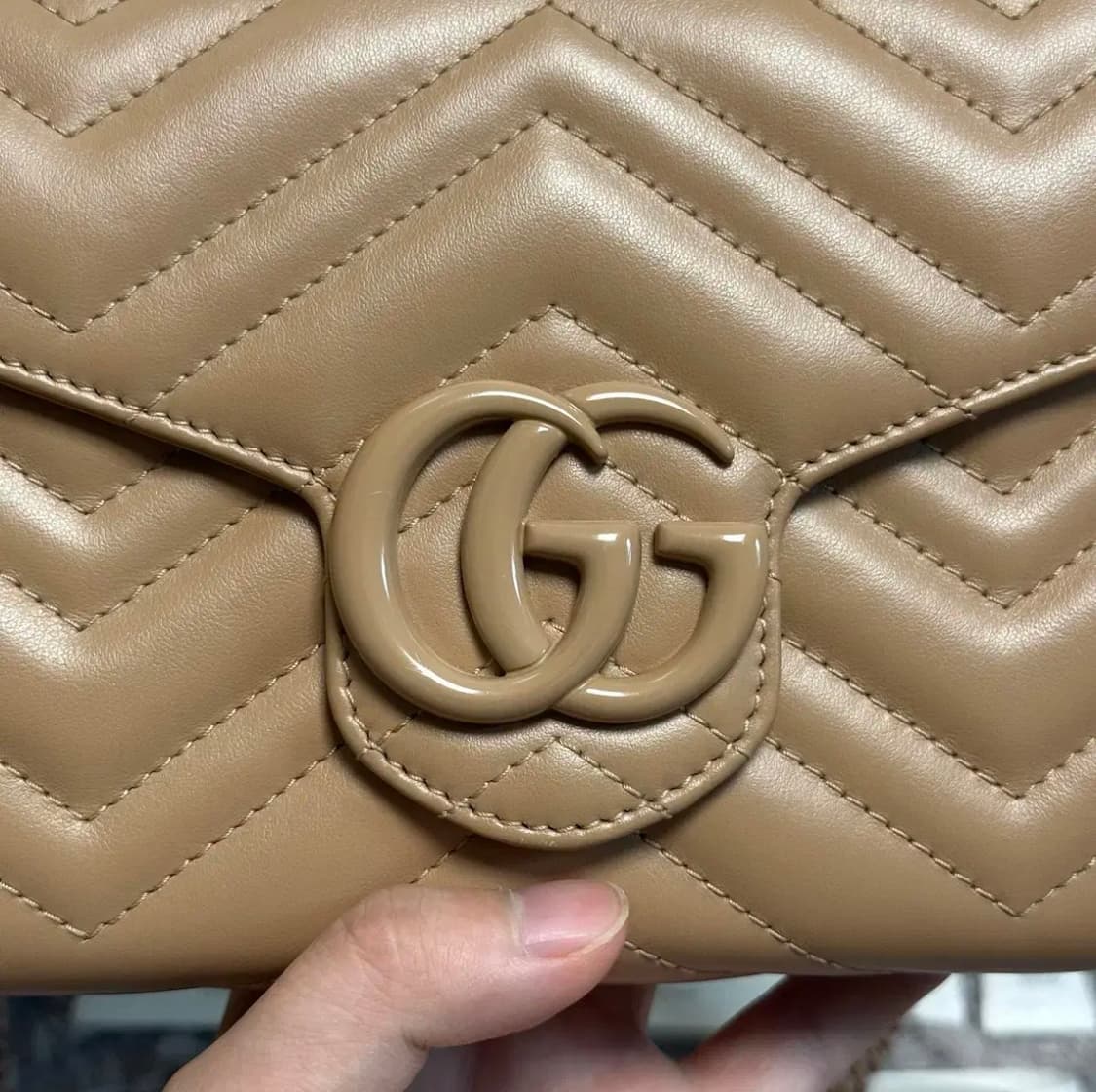 [풀구성] 구찌 GG 마틀라세 미니 체인백 핑크베이지 상품이미지3