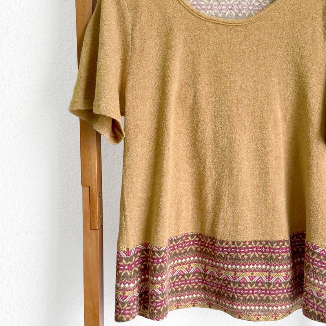 모리 패치워크 하프 티셔츠 상품이미지3