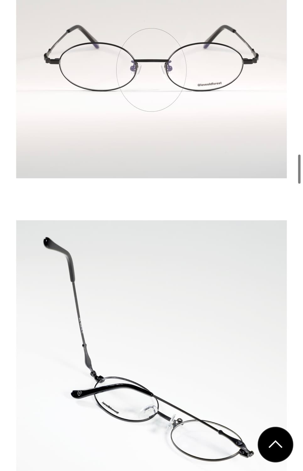 러브오래된 숲 round matte black glasses 상품이미지2