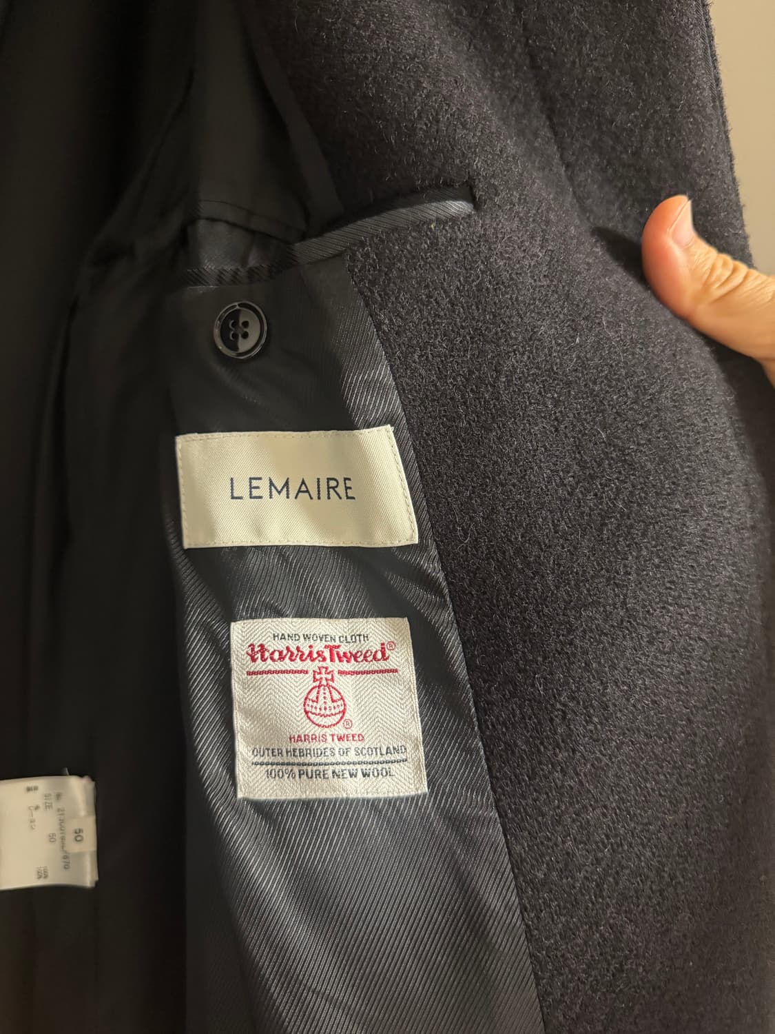 르메르 스트레이트 코트 블랙 50 상품이미지3