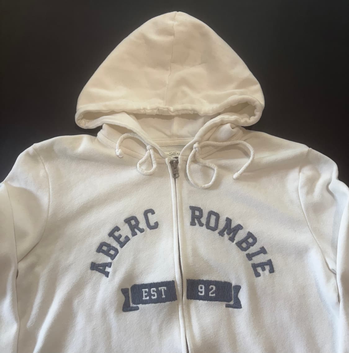 아베크롭비 후드집업 화이트 S 상품이미지2