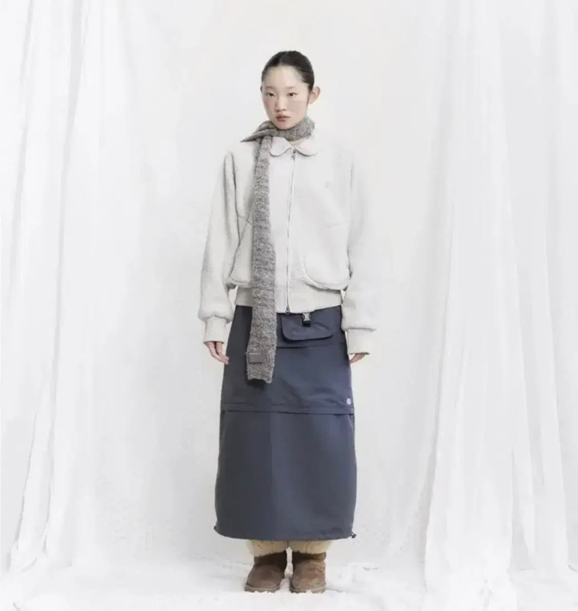 카고 포켓 투웨이 스커트 블루그레이 상품이미지1